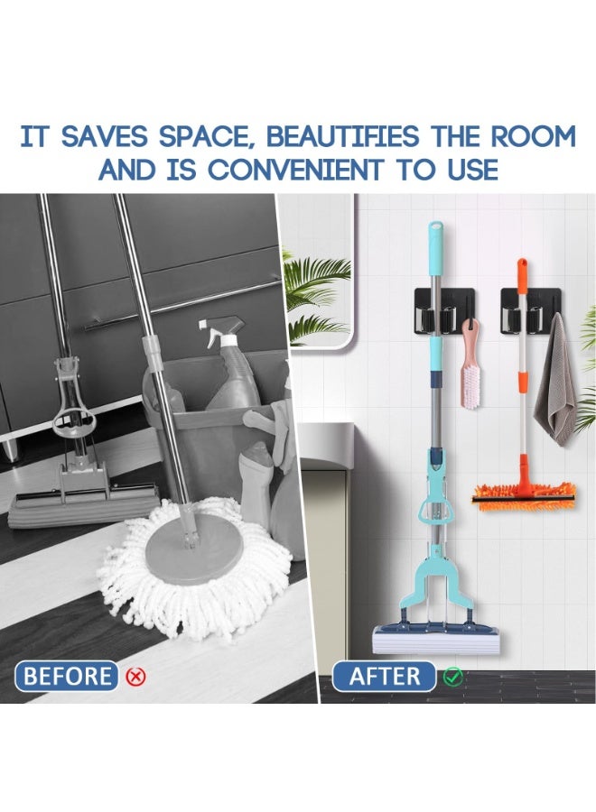 أوشيما 4 قطع من مشابك ملصقة ذاتية لحمل الفرشاة والمناشف، حامل جداري، من الفولاذ المقاوم للصدأ، مقاوم للصدأ، مشبك جداري من الفولاذ المقاوم للصدأ، مشابك عالي الكفاءة لا تحتاج إلى الحفر، مناسبة لتعليق الحمام والمطبخ والجراجة - Image 4